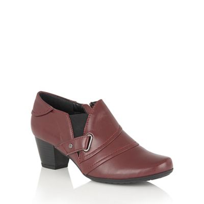 Red leather 'Celt' shoe boots